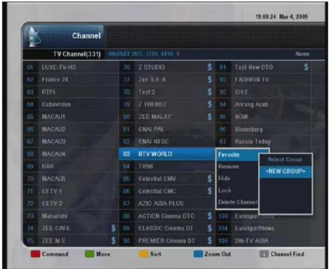 19:08:24 Mar 4, 2009 Channel TV Channel(331) ASIASAT ISUC.3725.4456.V Name 61 LUXE-TV-HD 76 Z STUDIO 91 Test New DTO 62 France 24 77 Zee B E A $ 92 FASHION TV 63 RTPi 78 Test 2 $ 93 CH-2 64 Cubavision 79 Z TRENDZ $ 94 Afirang Arab 65 MACAU1 80 ZEE MALAY $ 95 NOW 66 MACAU2 81 CNAJ PAL 96 Bloomberg 67 MACAU3 82 CNAI NTSC 97 Russia Today 68 MACAU4 83 BTV WORLD Favorite Select Group 69 BAR 84 TVBB Rename 70 MACAU5 85 Celestial CMV $ Hide 71 CETV-1 86 Celestial CMC $ Lock 72 CETV-2 87 AZIO ASIA PLUS Delete Channel 73 Maharishi 88 ACTION Cinema DTO $ 103 Eurosport News 74 ZEE CAFE 89 CLASSIC Cinema DT 104 EurosportNews 75 ZEE M E 90 PREMIER Cinema DT 105 DW-TV ASIA Command Move Sort Zoom Out Channel Find