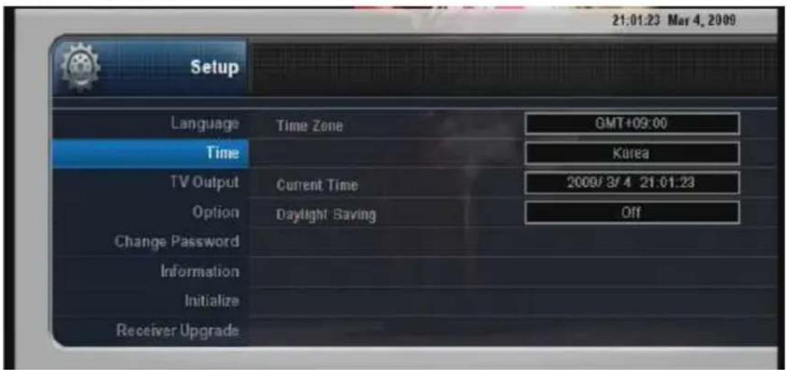 SetOne TX-9000 HD - Zeit-Einstellungen ändern - 1
