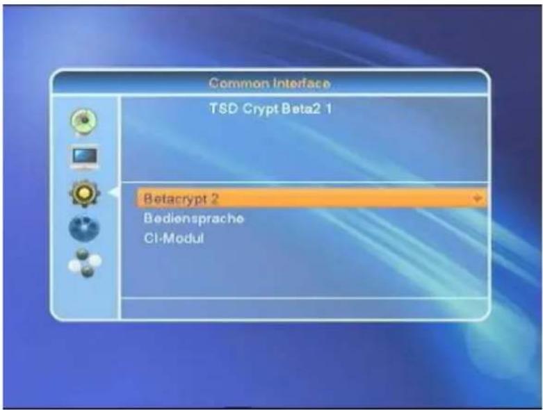 Common Interface TSD Crypt Beta2 1 Betacrypt 2 Bediensprache CI-Modul