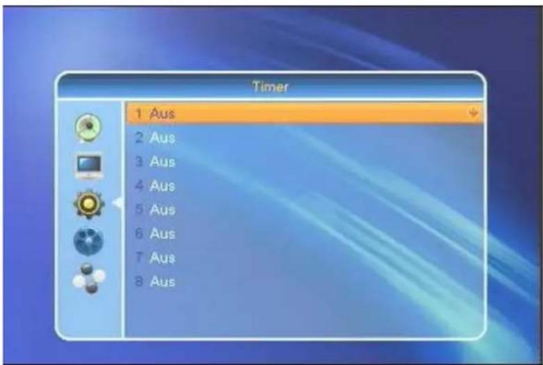 Timer 1 Aus 2 Aus 3 Aus 4 Aus 5 Aus 6 Aus 7 Aus 8 Aus