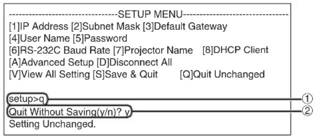 SHARP PG-F325W - ▼SETUP MENU (Konfigurationsmenü) - 1