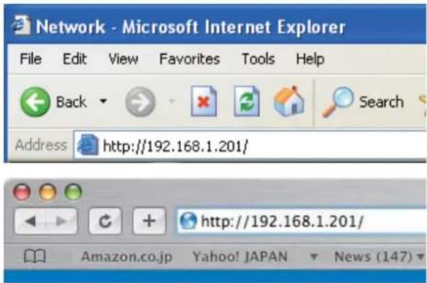 Network - Microsoft Internet Explorer File Edit View Favorites Tools Help Back Search Address http://192.168.1.201/ http://192.168.1.201/ Amazon.co.jp Yahoo! JAPAN News (147)