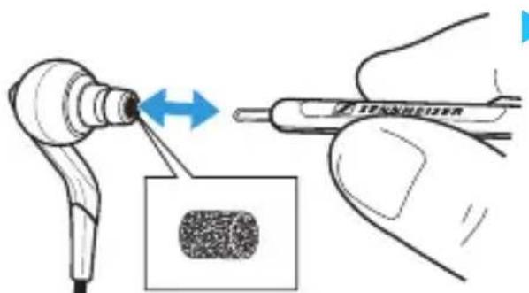 SENNHEISER CX 980 - Membranschutz-Stifte wechseln - 1