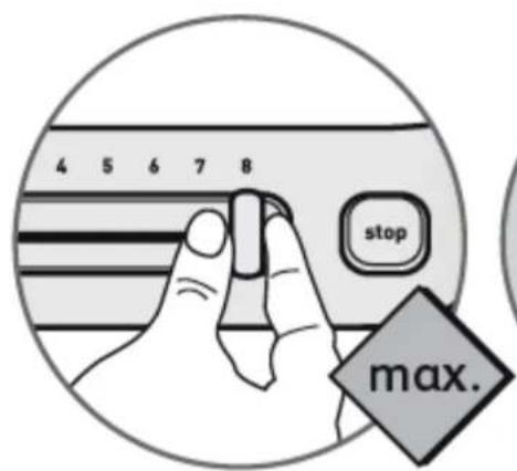 4 5 6 7 8 stop max.