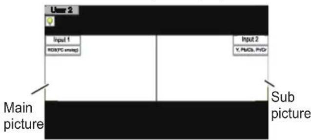 User 2 Input 1 R0(R7C input) Input 2 Y, PAGL, PVD Main picture Sub picture