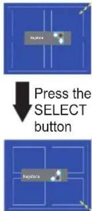 Topline Press the SELECT button Rightline