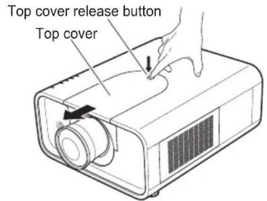 Top cover release button Top cover