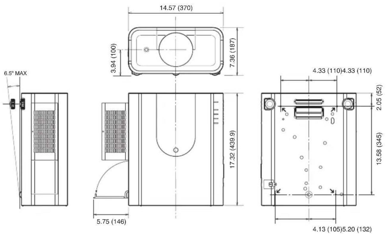 SANYO PLC-HP7000L - Dimensions - 1