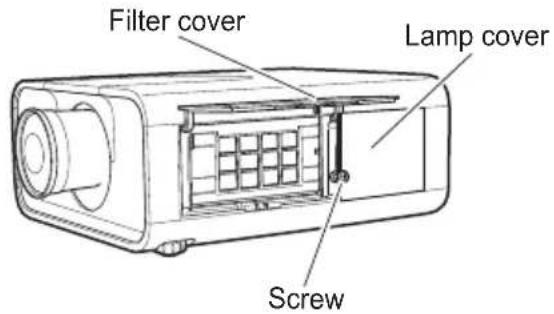 Filter cover Lamp cover Screw