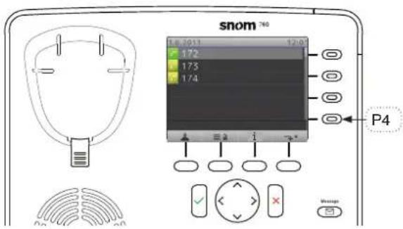 Snom 2795 - Beispiel 2 - Gesprächsdetails beobachteter Nebenstellen anzeigen - 2