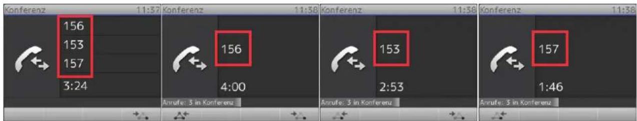 Snom 2795 - Navigieren auf dem Konferenz-Bildschirm - 1