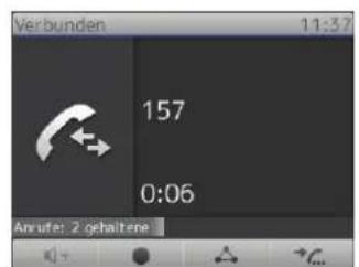 Snom 2795 - Gleichzeitig mehrere Anrufe halten - 1