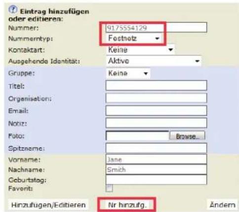 Snom 2795 - Eintrag bearbeiten - 2