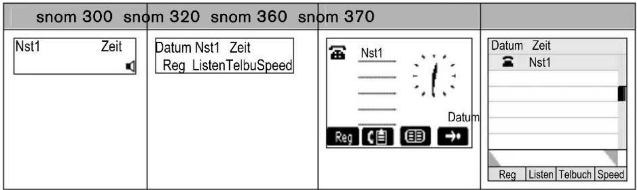 Snom 3038 - Standardruhebildschirm - 1
