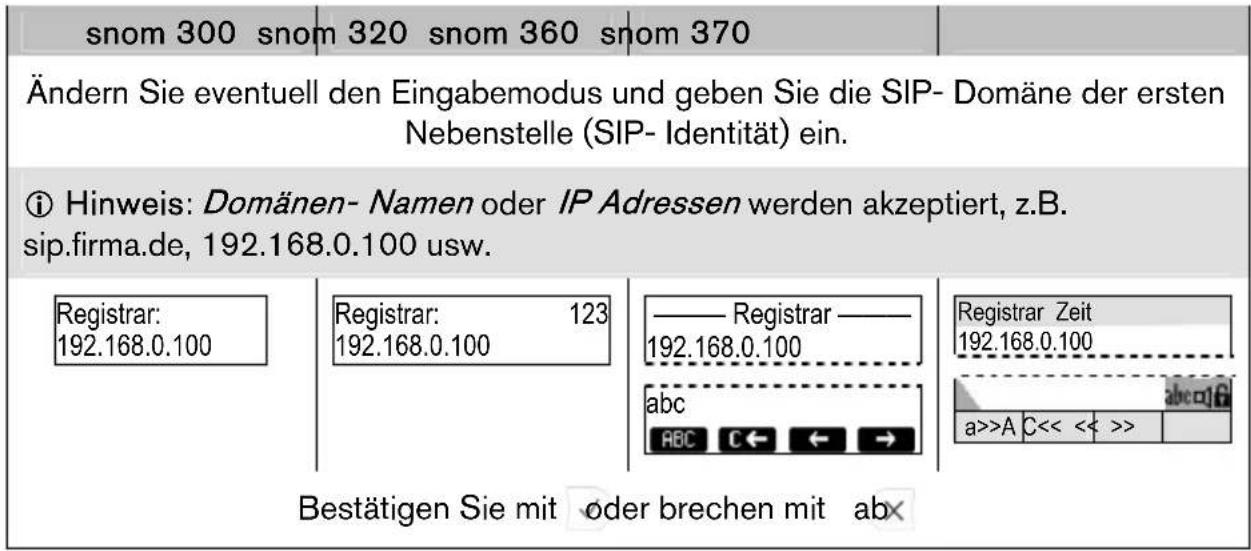 Snom 3038 - Registrar (SIP Domäne) - 1