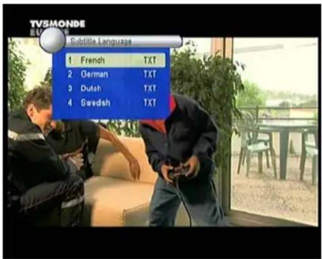 TV5MONDE EUVOR Subtitle Language 1 French TXT 2 German TXT 3 Dutch TXT 4 Swedish TXT