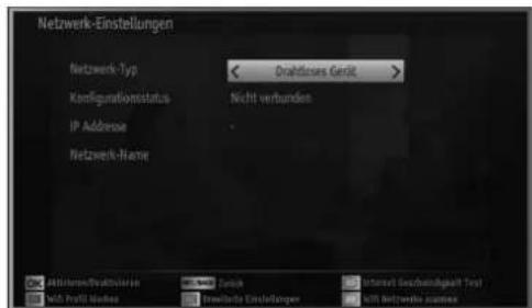 Netzwerk-Einstellungen Netzwerk-Typ Konfigurationstatus IP Address Netzwerk-Name Drafsloses Gerät Nicht verbunden: Aktienwerte/Verkursieren W&T Profit (Gains) Tortich Infolierte Einstellungen Internet Geschäftigkeit Test W&T Netzwerk Plattens