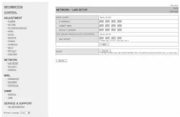 SHARP PN-R903 - ■ NETWORK (LAN SETUP) - 1