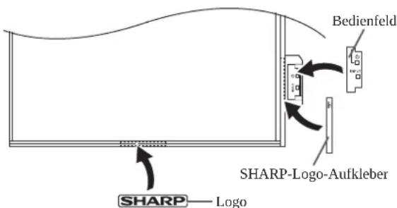 SHARP Logo SHARP-Logo-Aufkleber Bedienfeld