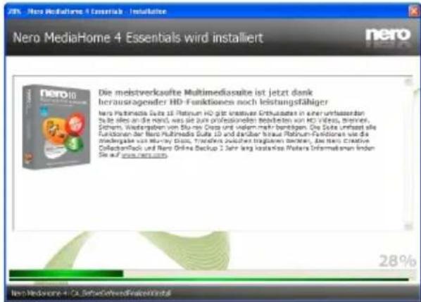 Nero MediaHome 4 Essentials - Installation Nero MediaHome 4 Essentials wird installiert Die meistverkaufte Multimedia-Suite ist jetzt dank überragender HD-Funktionen noch leistungsfähiger. Die Nero Multimedia Suite 10 Platinum HD bietet erweiterte Funktionen in einer umfassenden Lösung, die Sie für…