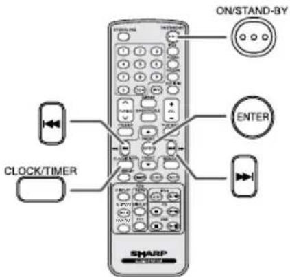 ON/STAND-BY ENTER CLOCK/TIMER SHARP