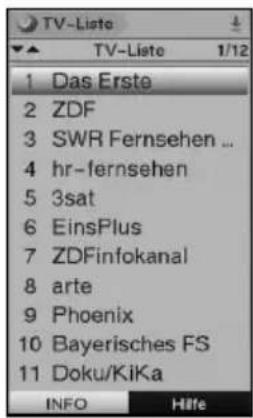 TV-Liste TV-Liste 1/12 1 Das Erste 2 ZDF 3 SWR Fernsehen ... 4 hr-fernsehen 5 3sat 6 EinsPlus 7 ZDFinfokanal 8 arte 9 Phoenix 10 Bayerisches FS 11 Doku/KiKa INFO Hilfe