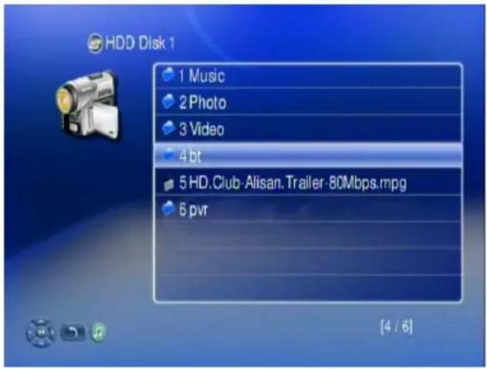 HDD Disk 1 1 Music 2 Photo 3 Video 4 bt 5 HD.Club- Alisan. Trailer -80Mbps.mpg 6 pvr [4 / 6]