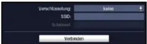 Verschlüsselung: keine SSID: Schlüsselt Verbinden