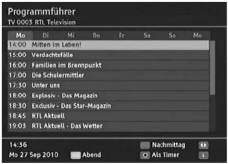 Programmführer TV 0003 RTL Television Mo Di Mi Do Fr Sa So Mo 14:00 Mitten im Leben! 15:00 Verdachtsfälle 16:00 Familien im Brennpunkt 17:00 Die Schulermittler 17:30 Unter uns 18:00 Explosiv - Das Magazin 18:30 Exclusiv - Das Star-Magazin 18:45 RTL Aktuell 19:03 RTL Aktuell - Das Wetter 14:36 Mo 27 Sep 2010 Abend Nachmittag Als Timer