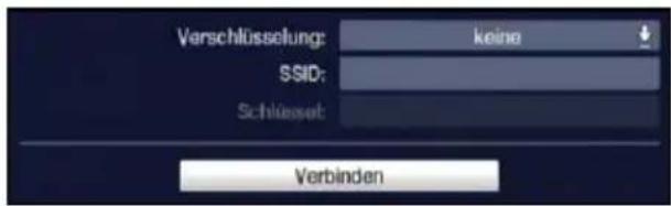 Verschlüsselung: keine SSID: Schlosset: Verbinden