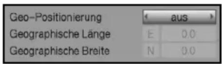 Geo-Positionierung Geographische Länge Geographische Breite Aus E 0.0 N 0.0