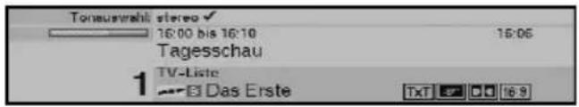 Tonsunwahlt stereo 16:00 bis 16:10 Tagesschau TV-Liste 1 ——3 Das Erste 15:06 16:9