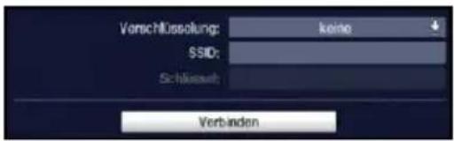 Verschüsseilung: keine SSID: Schlosses Verbinden