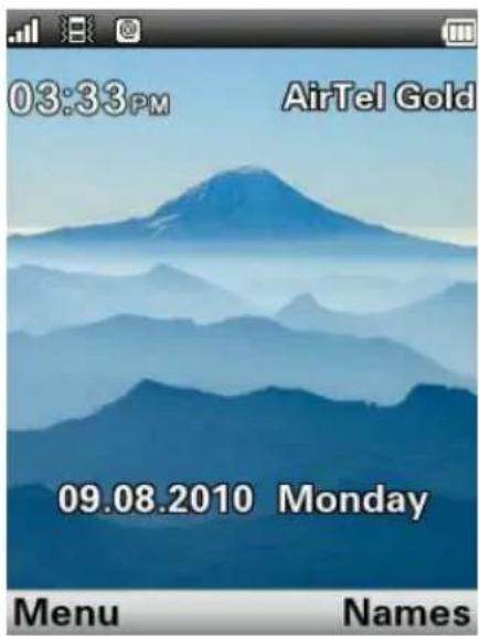 03:33 PM AirTel Gold. 09.08.2010 Monday. Menu Names.
