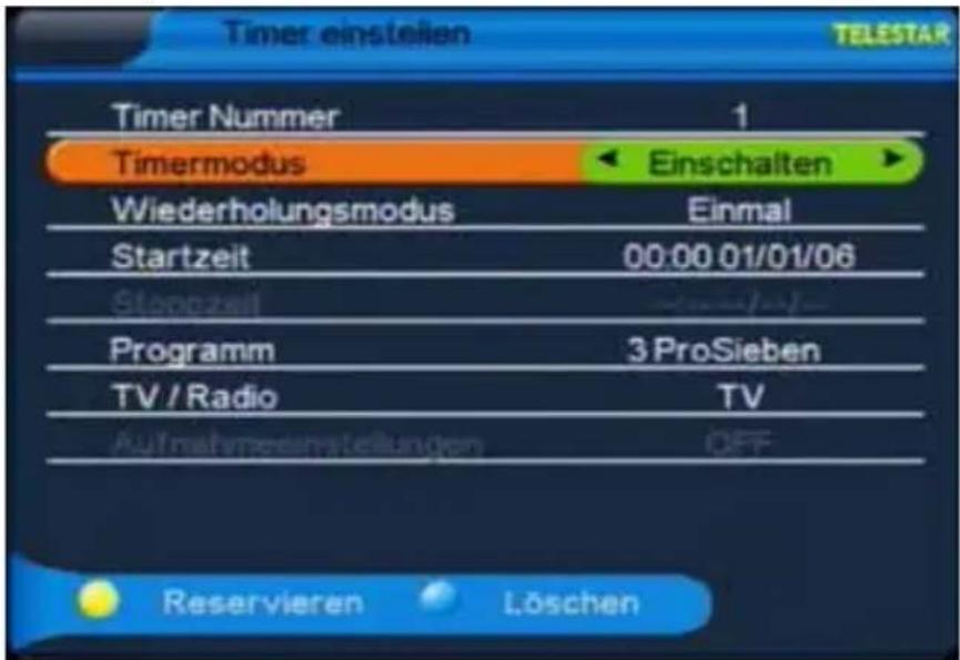 Telestar TD 1110 S-L - Timermodus - 1