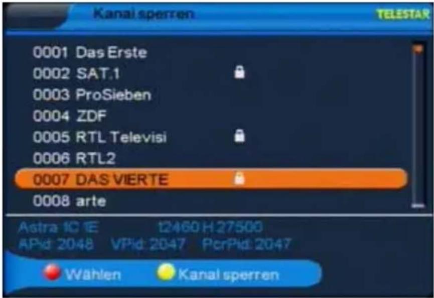 Telestar TD 1110 S-L - Kanal sperren - 1