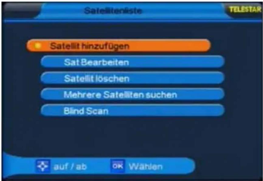 Telestar TD 1110 S-L - Satellitenliste - 1