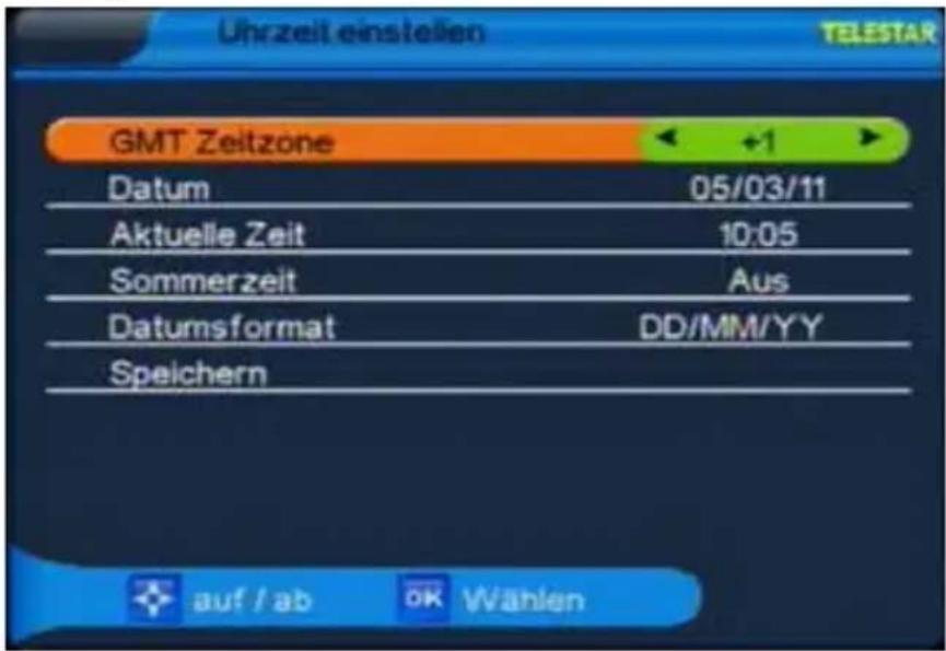 Telestar TD 1110 S-L - Uhrzeit einstellen - 1