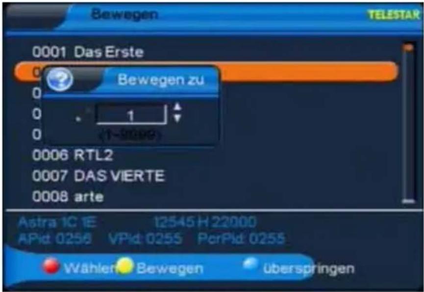 Telestar TD 1110 S-L - Kanal verschieben - 1