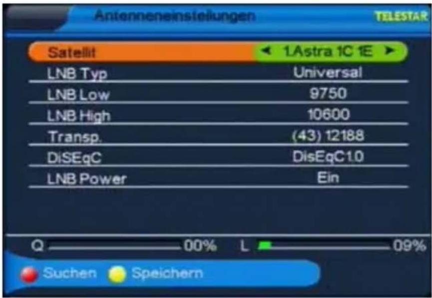 Telestar TD 1110 S-L - Antenneneinstellungen - 1