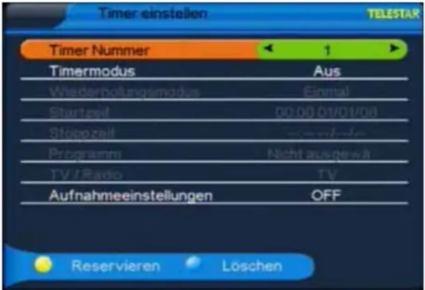 Telestar TD 1110 S-L - Timer einstellen - 1