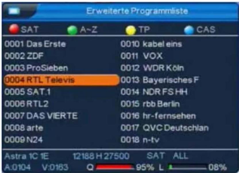 Telestar TD 1110 S-L - Mit Hilfe der Programmliste/Kanalliste - 2