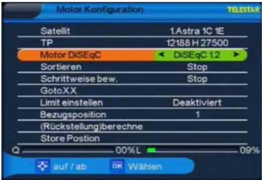 Telestar TD 1110 S-L - Motor Konfiguration - 1