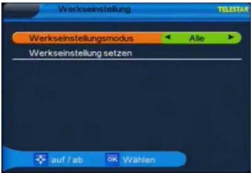 Telestar TD 1110 S-L - Werkseinstellung - 1