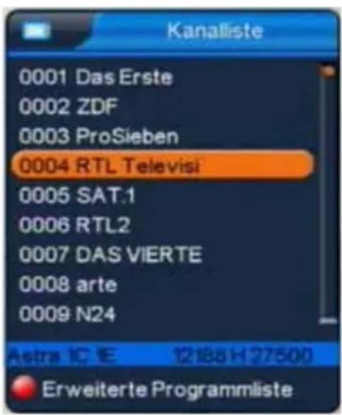 Telestar TD 1110 S-L - Mit Hilfe der Programmliste/Kanalliste - 1