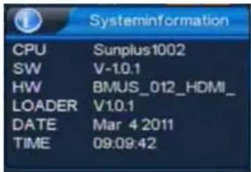 Telestar TD 1110 S-L - Systeminformation - 1