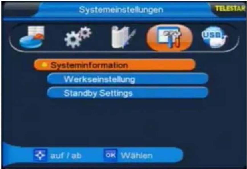 Telestar TD 1110 S-L - Systemeinstellungen - 1