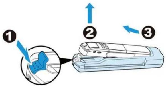 AVISION MiWand 2L Pro - Scanner aus dem Einzugdock entnehmen - 1