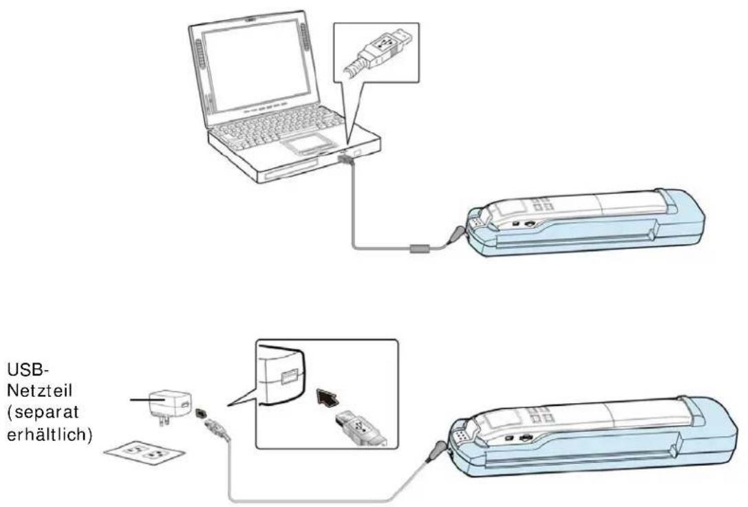 USB- Netzteil (separat erhältlich)