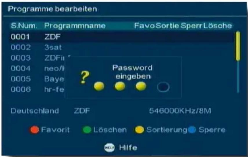 Telestar T 180 - Programme Sperren/Entsperren - 1